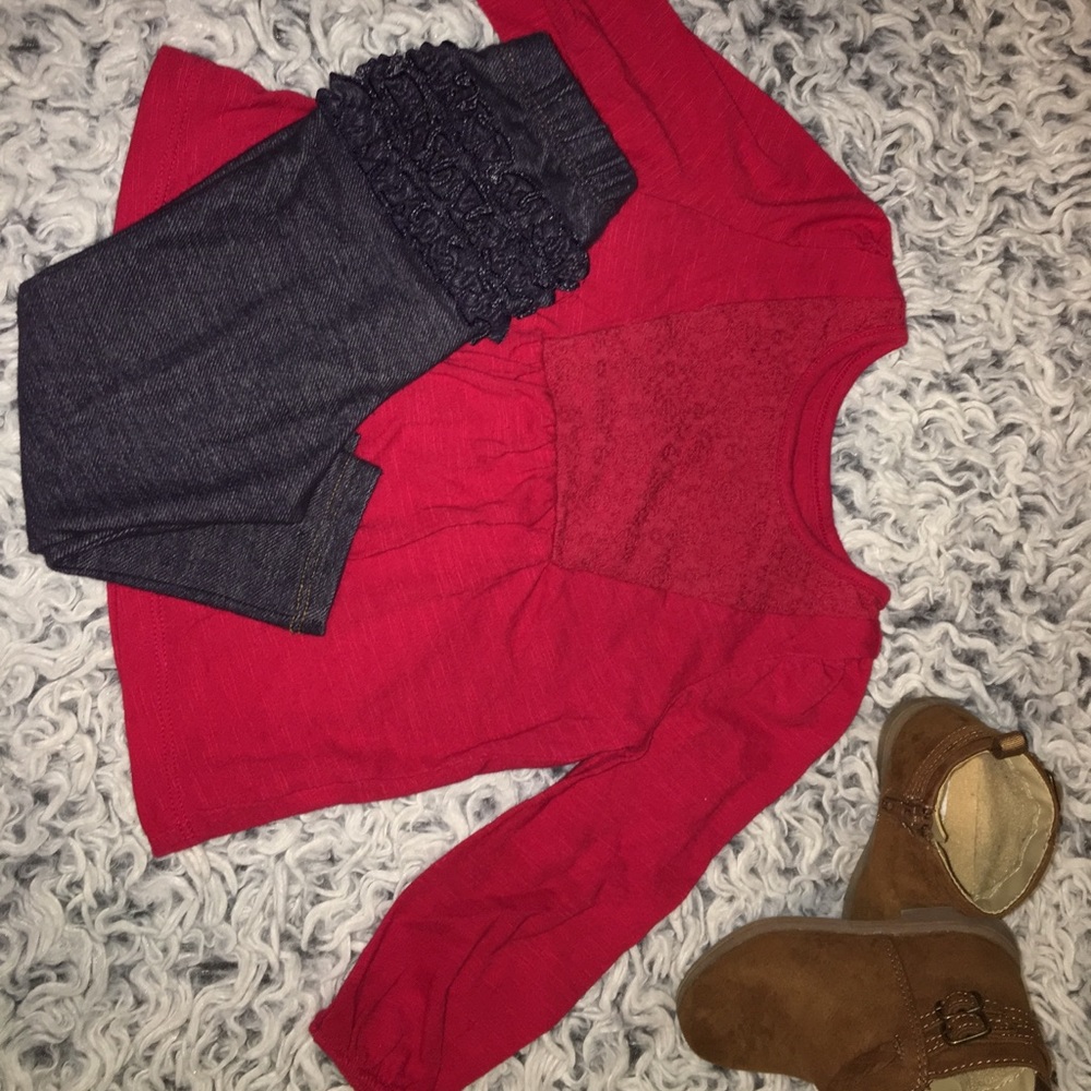 Red Lace Cherokee Shirt